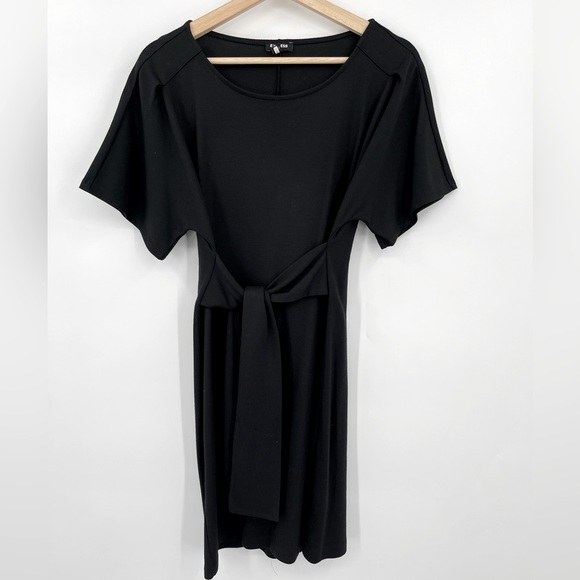 Express Black Dress Flutter Sleeve Waist Tie Dress Size XS - Picture 2 of 6